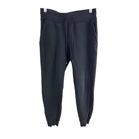 Lululemon Pants - Lululemon Warm Down Jogger Women‎ Size 6 Black Fleece Drawstring Pockets LW5BSDS